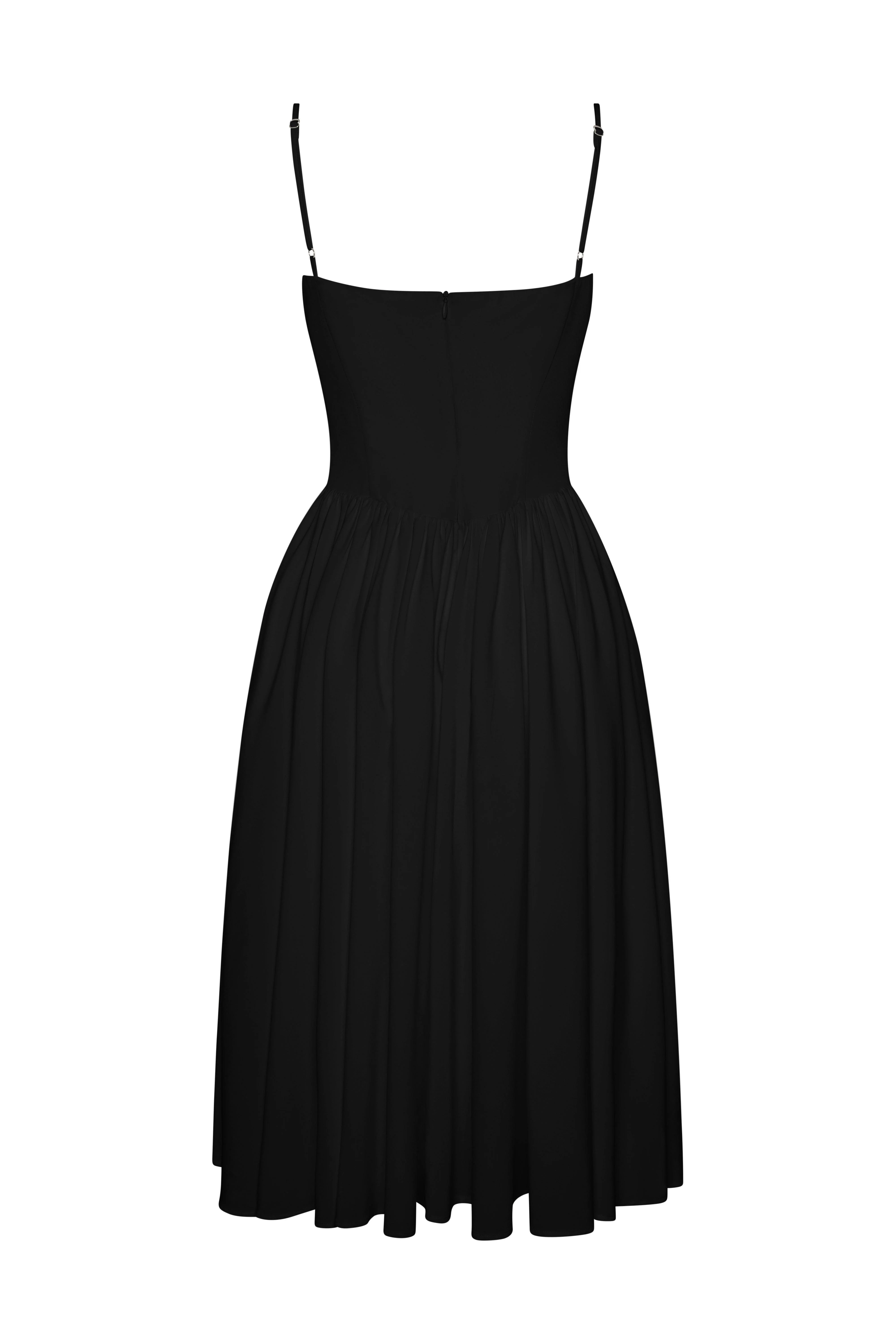 Ballerina Bustier Midi Dress - Black - Image 12