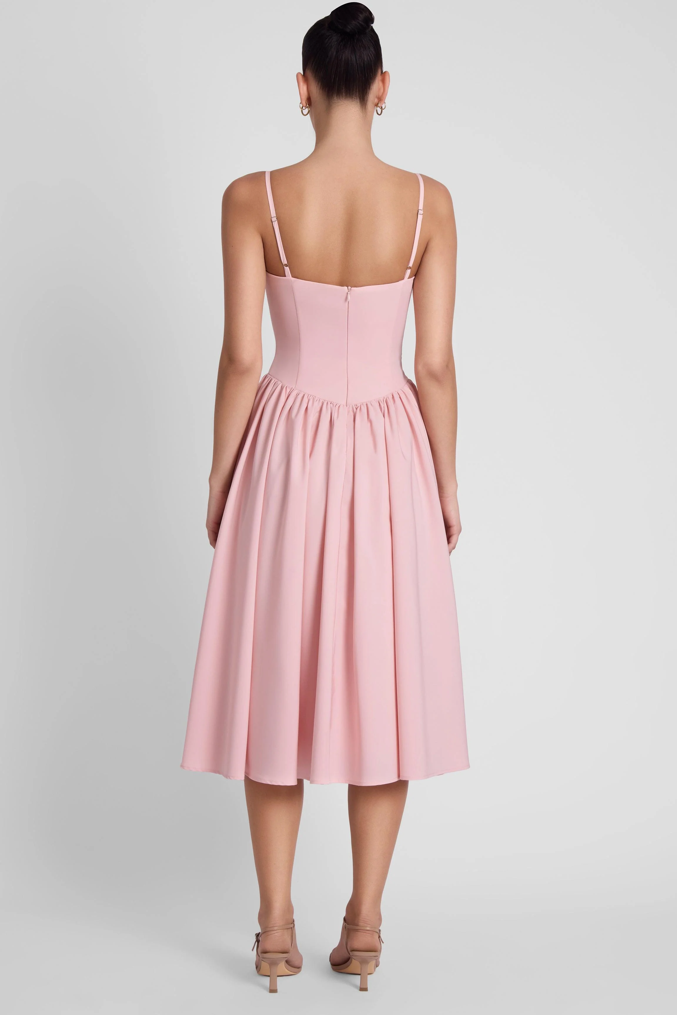 Ballerina Bustier Midi Dress - Pink - Image 6