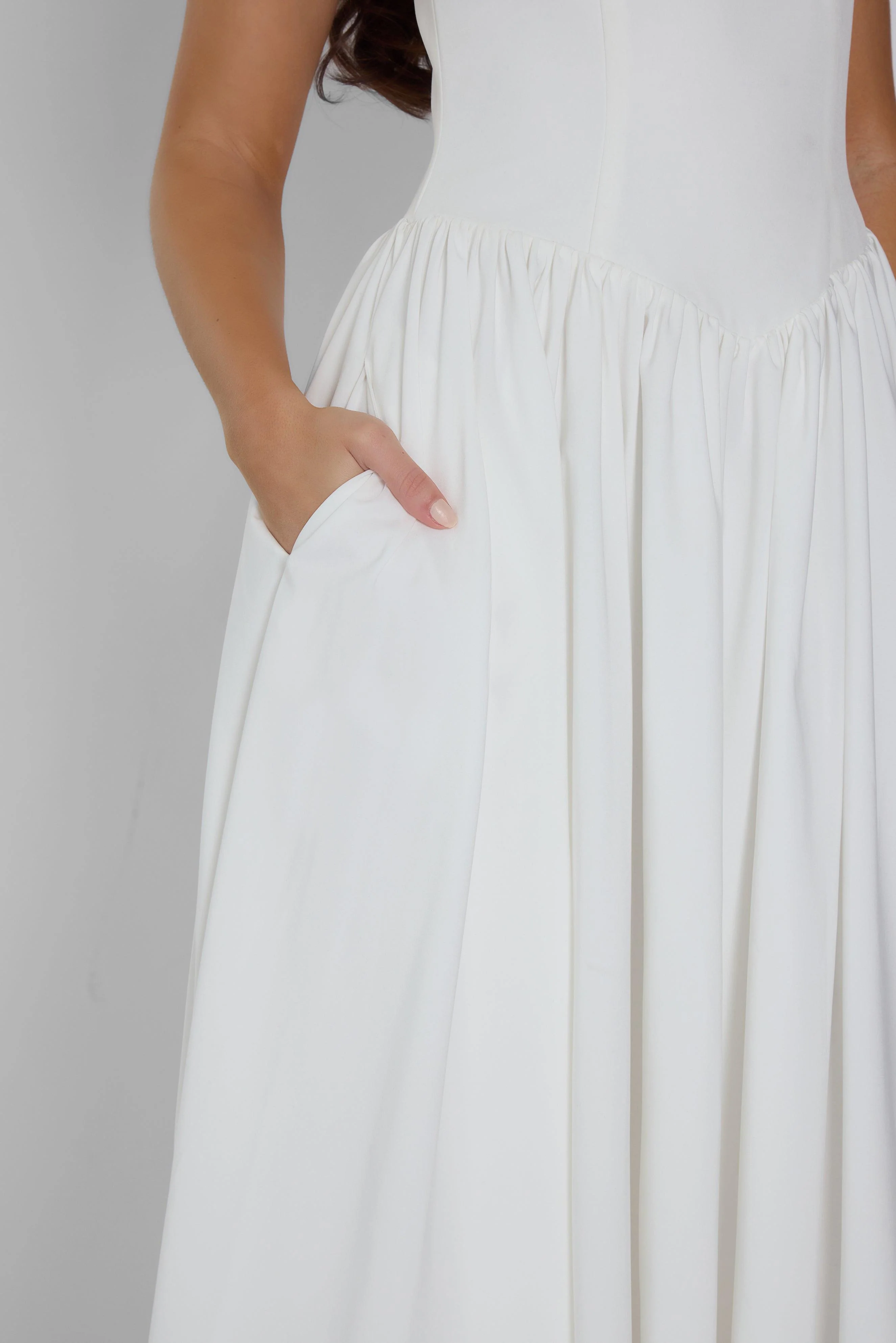 Ballerina Bustier Midi Dress - White - Image 10