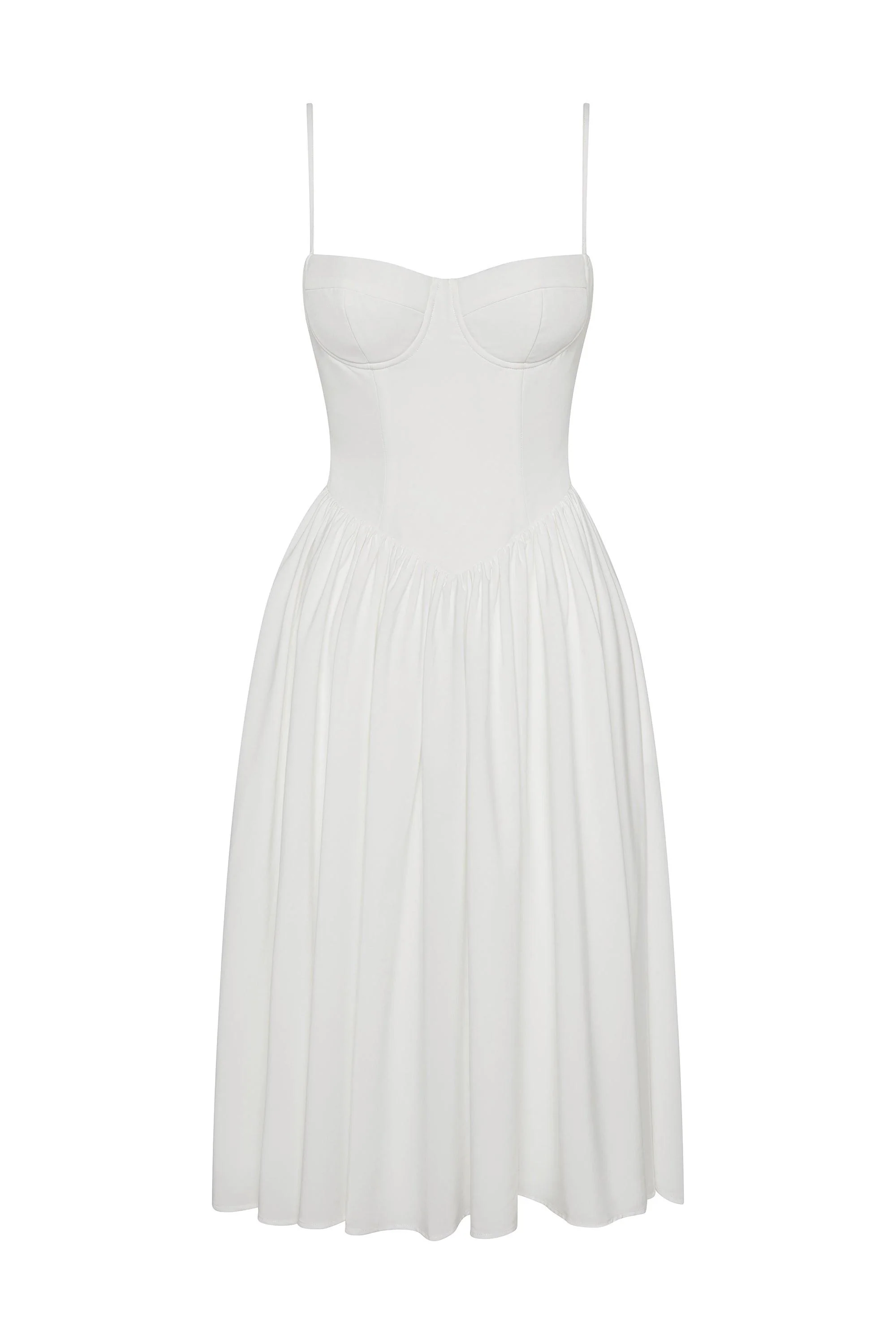 Ballerina Bustier Midi Dress - White - Image 13