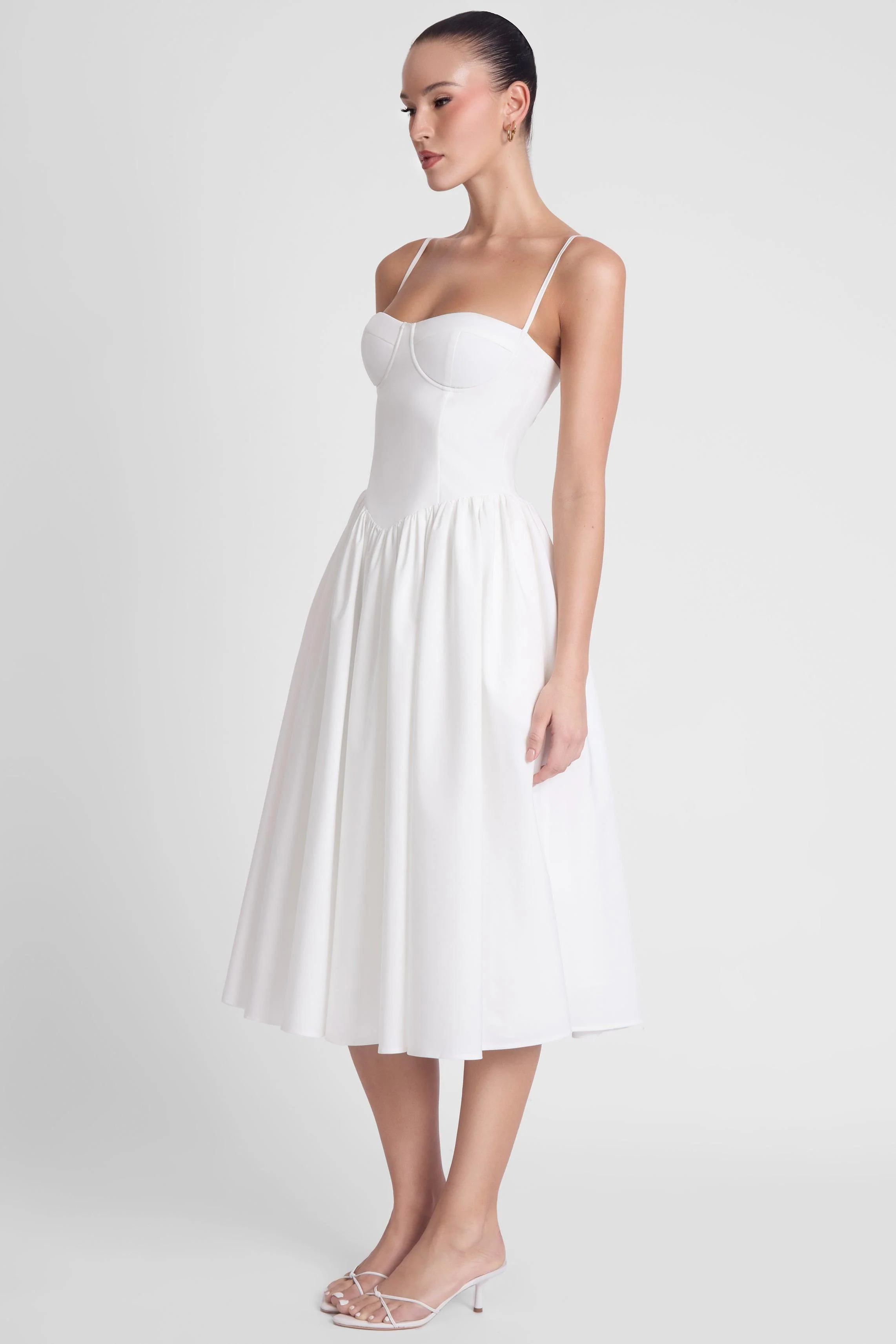 Ballerina Bustier Midi Dress - White - Image 5