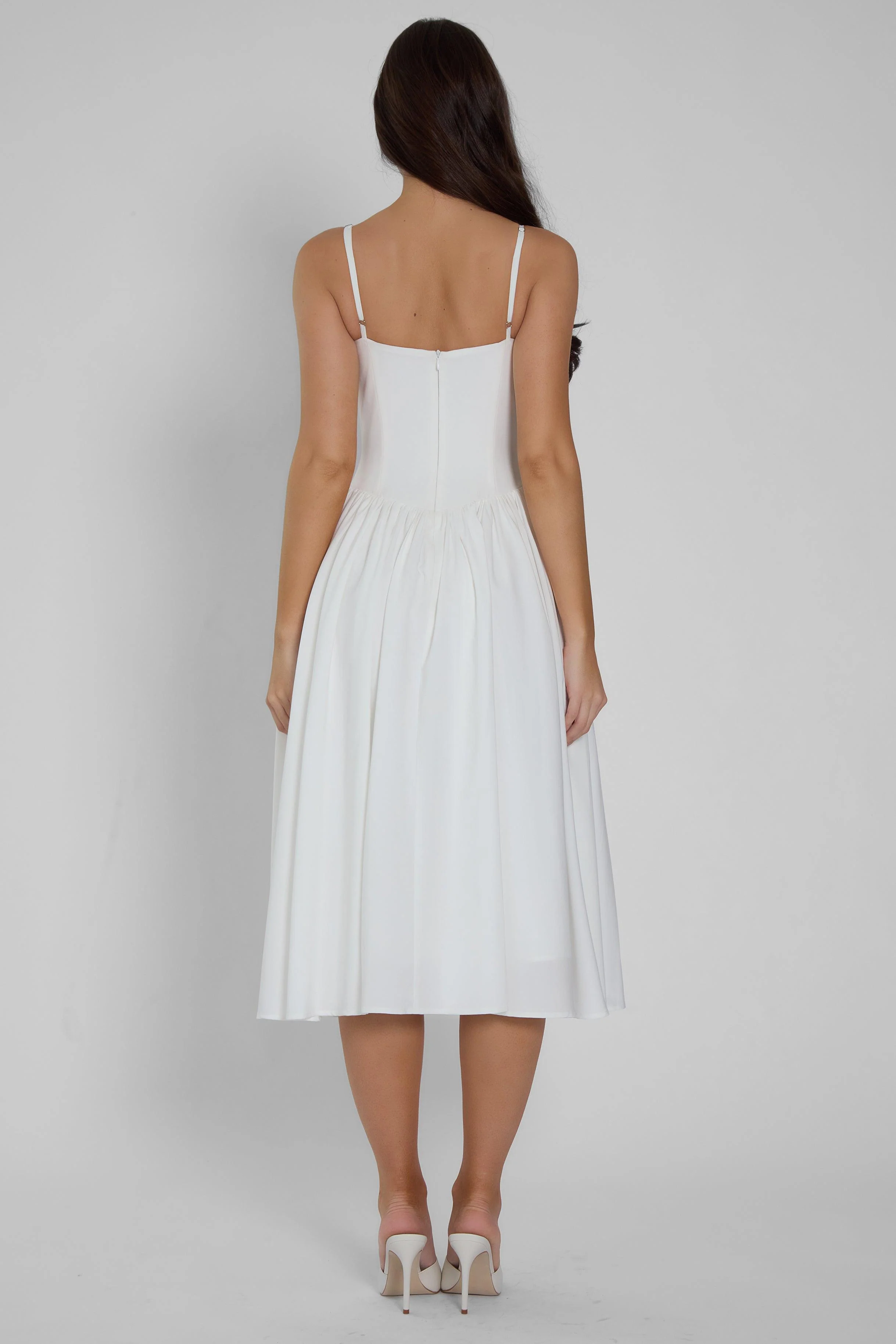Ballerina Bustier Midi Dress - White - Image 9