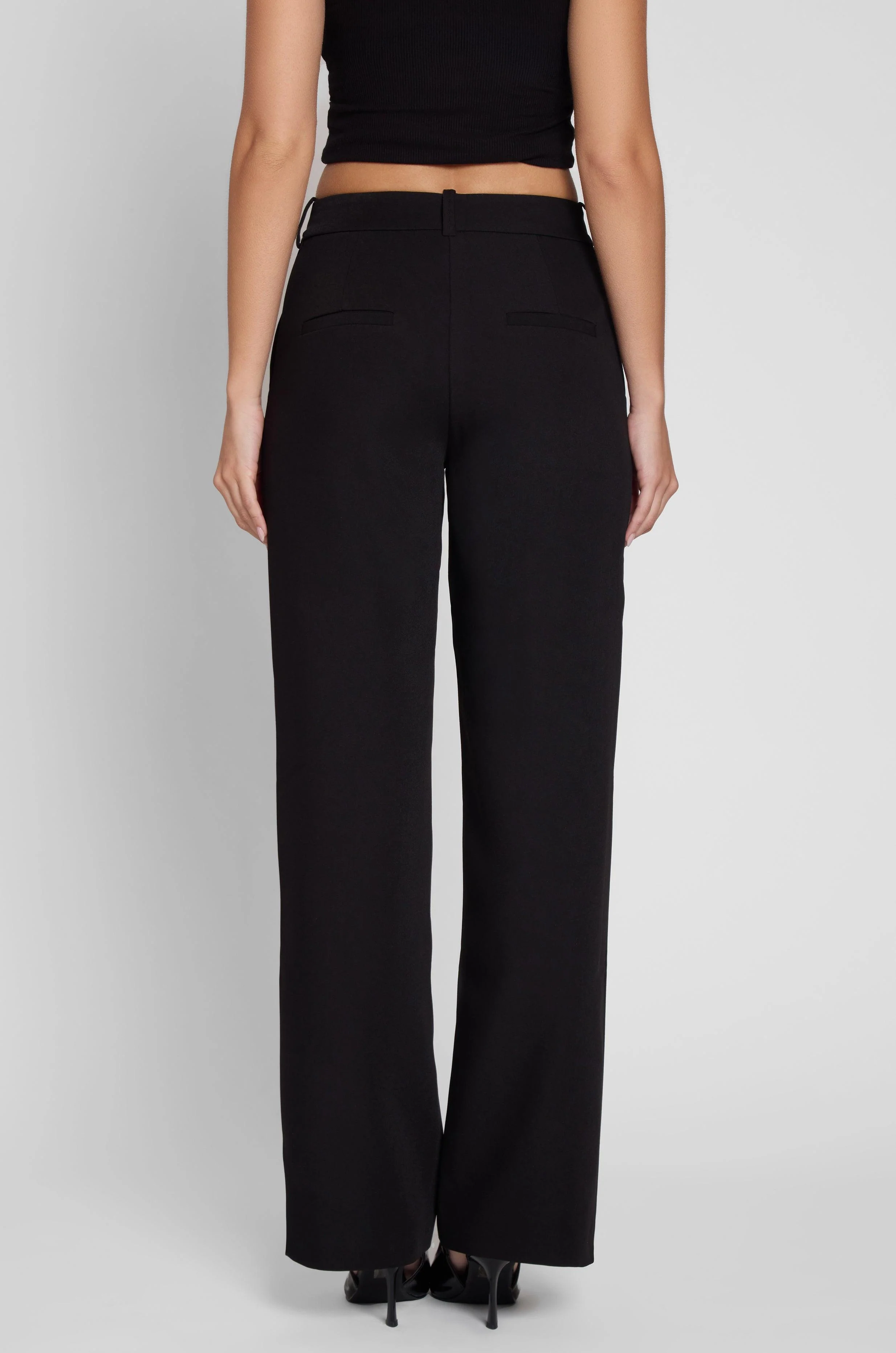Classic Column Straight Trousers - Black - Image 13