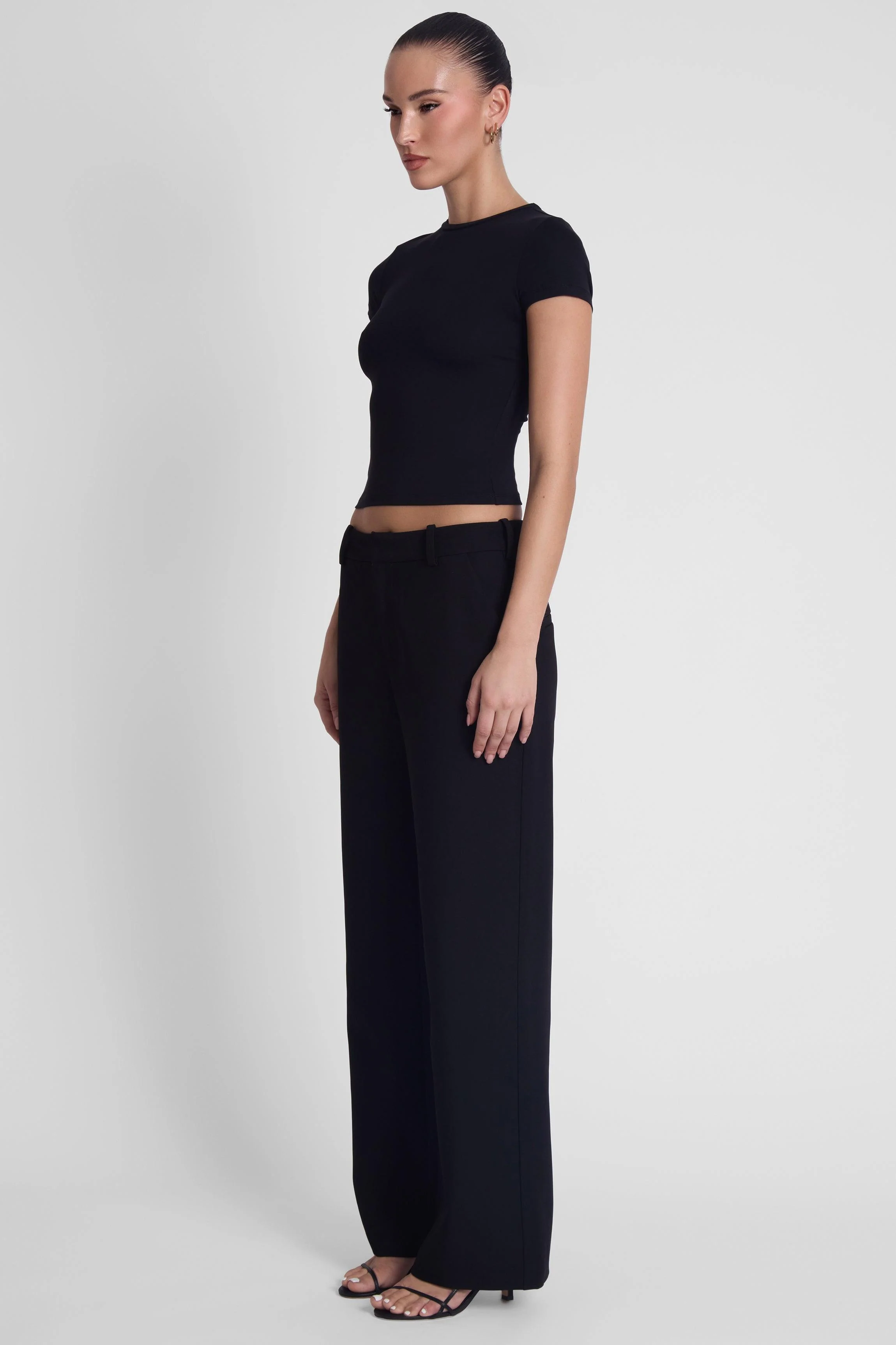 Classic Column Straight Trousers - Black - Image 4