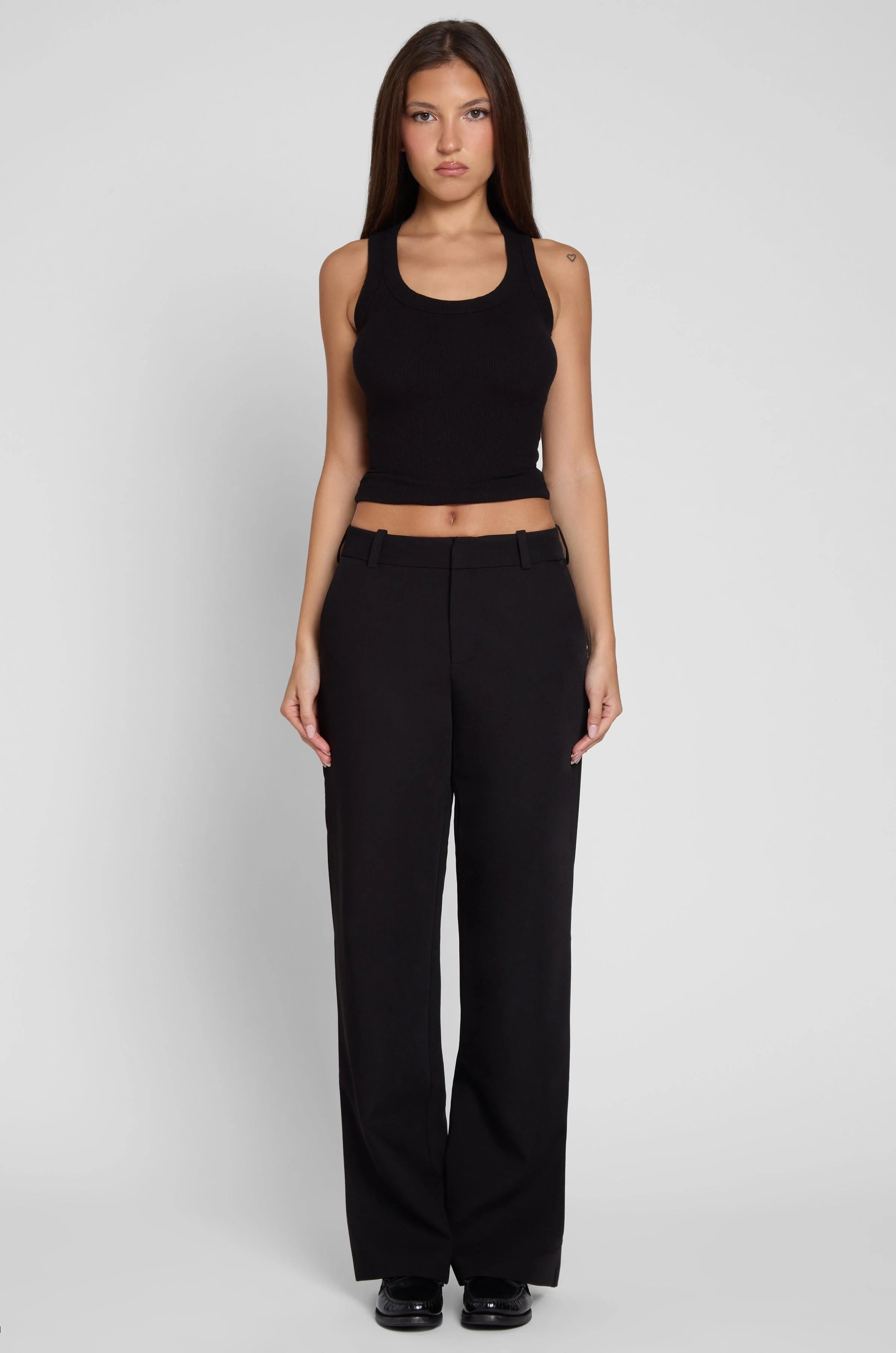 Classic Column Straight Trousers - Black - Image 6