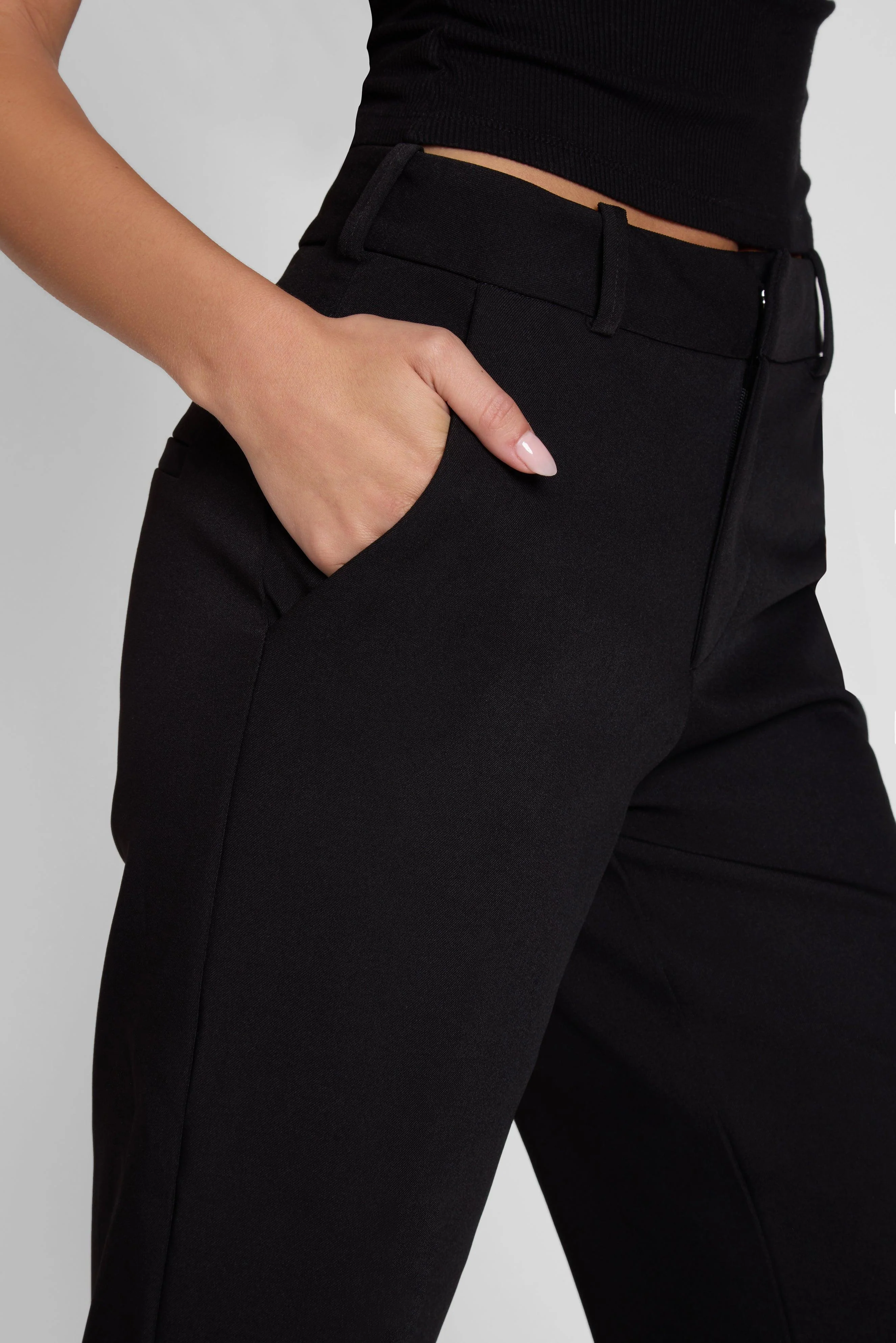 Classic Column Straight Trousers - Black - Image 9