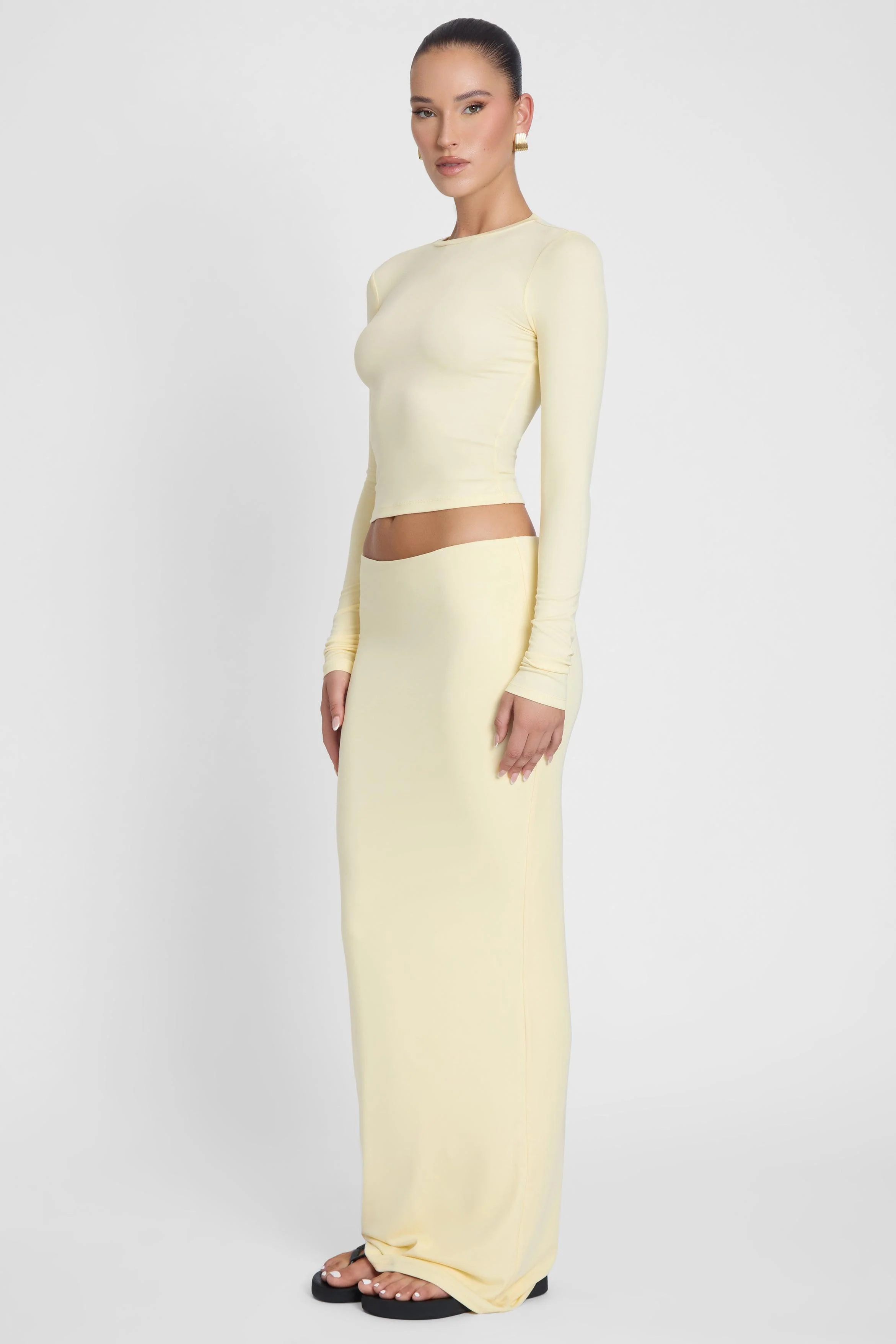 Everyday Jersey Long Sleeve Top - Yellow - Image 4