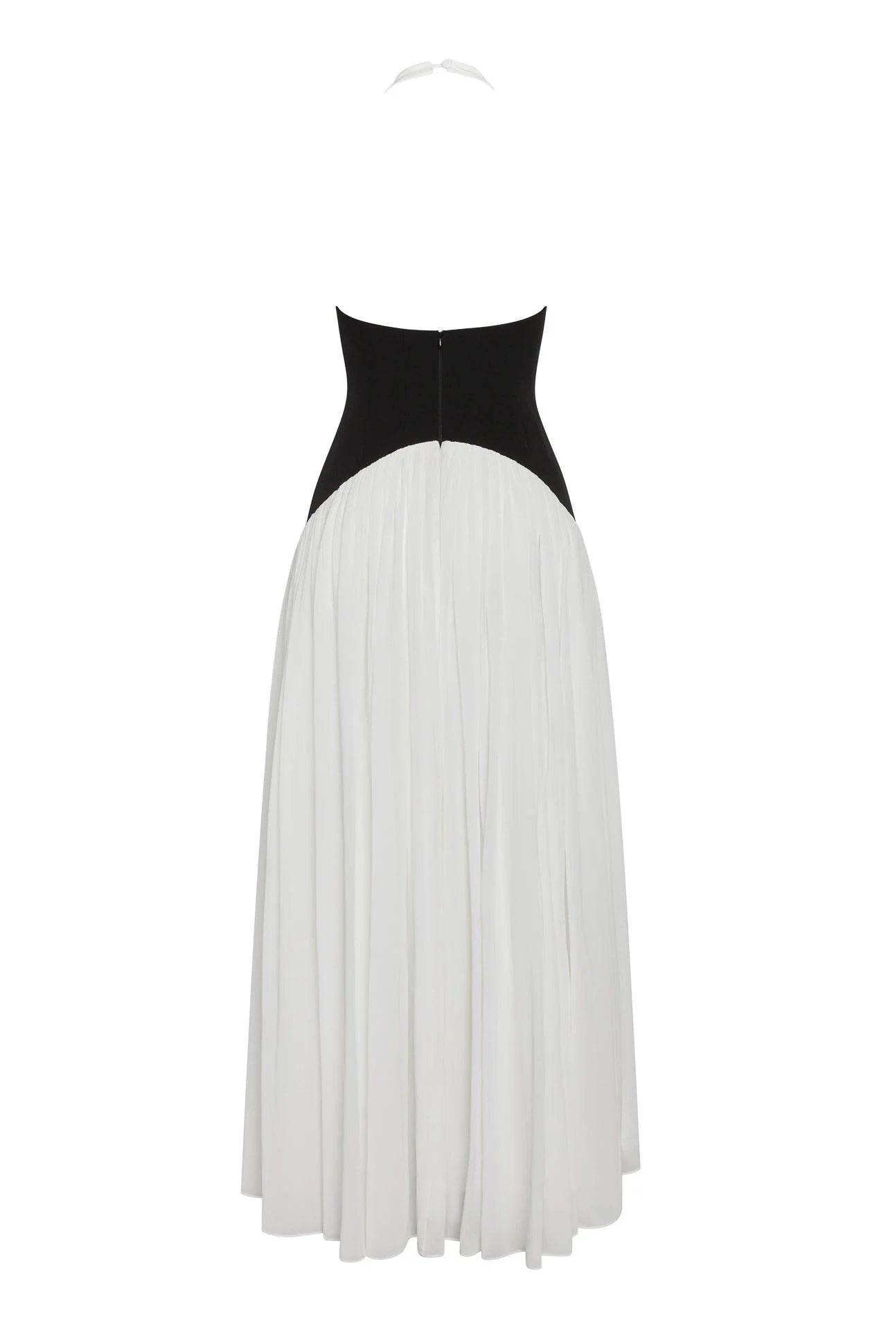 Harlowe Contrast Corset Maxi Dress - Black & White - Image 13