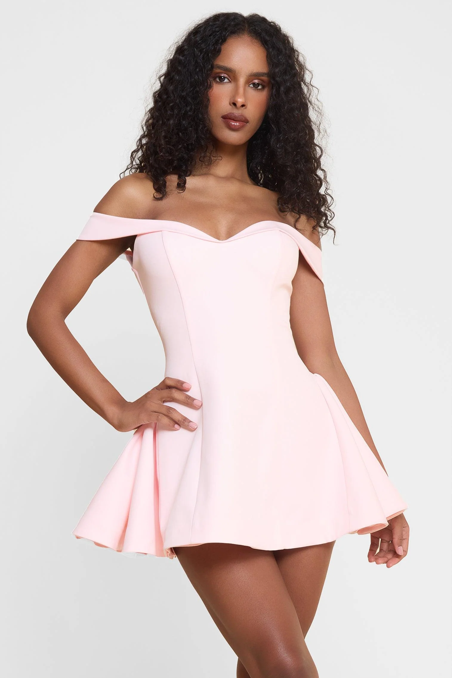 Raquel Babydoll Corset Mini Dress - Pink - Image 3