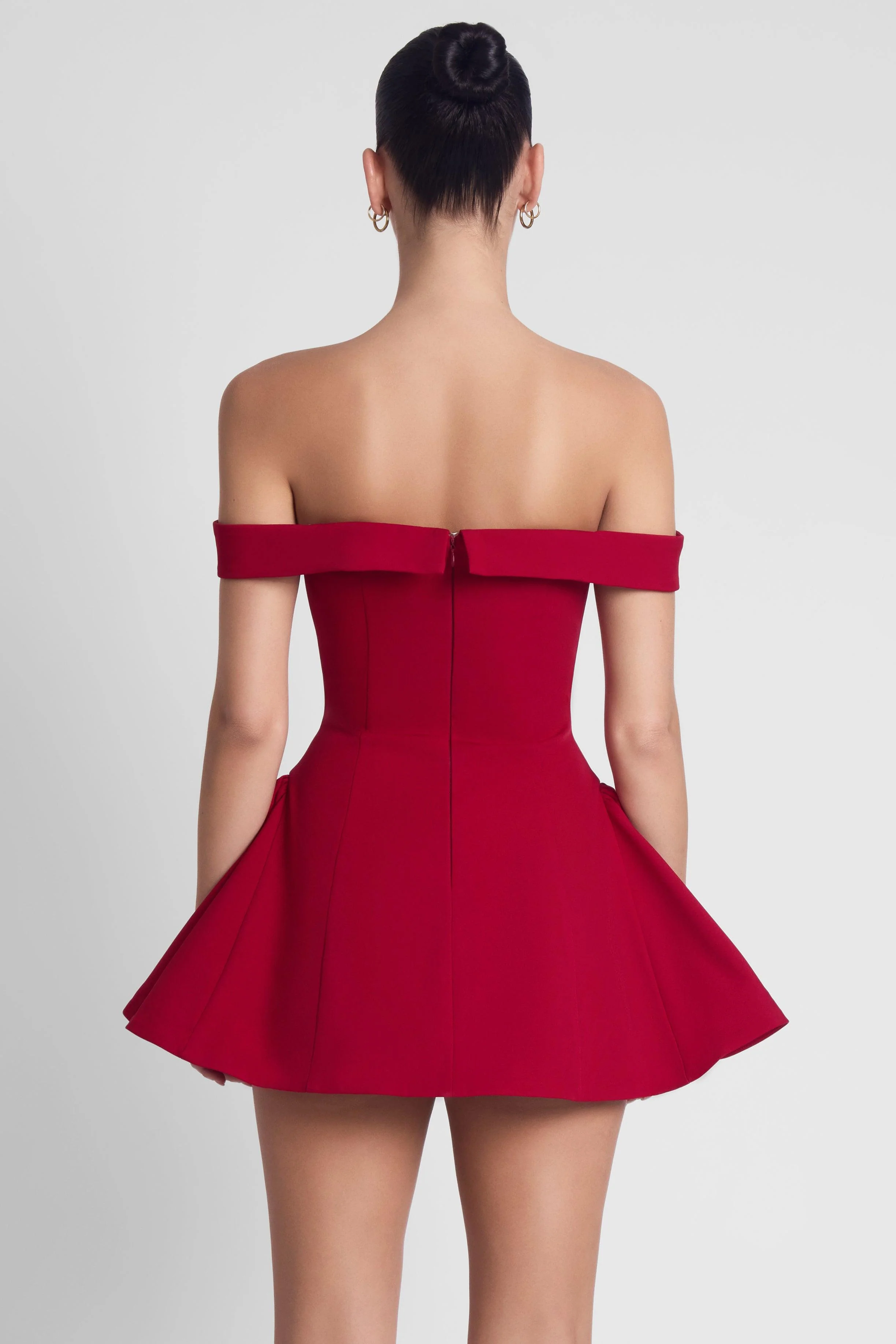 Raquel Babydoll Corset Mini Dress - Red - Image 6